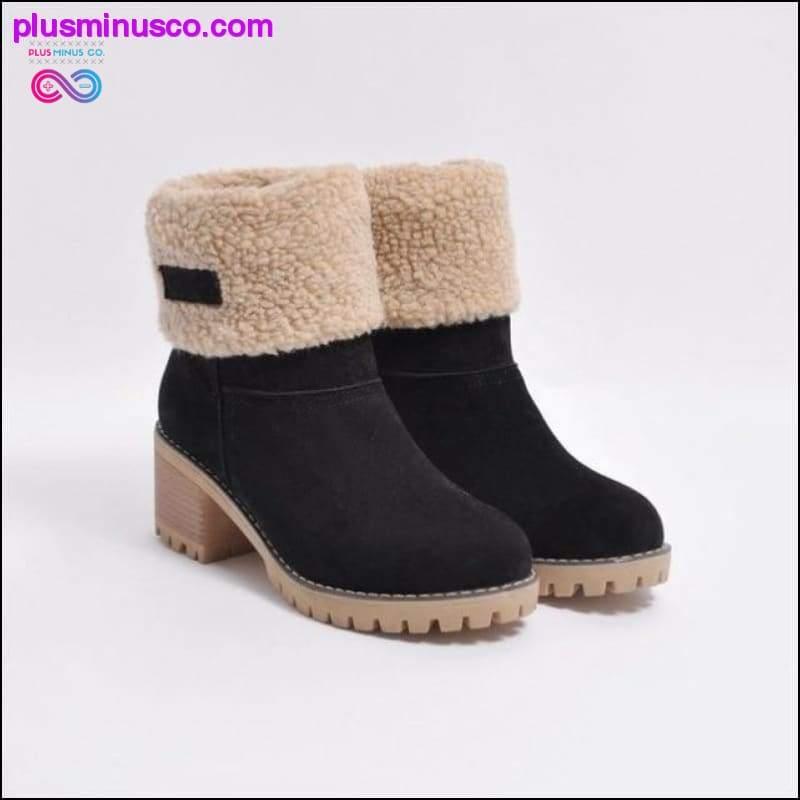 Γυναικεία παπούτσια Γυναικείες μπότες χιονιού Γυναικείες Winter Flock Ζεστές μπότες - plusminusco.com