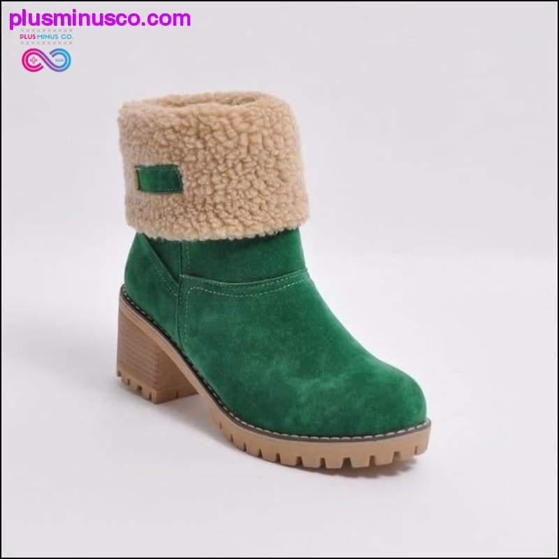 Pantofi de dama Cizme de zapada Cizme de iarna pentru dama Flock calduroase - plusminusco.com