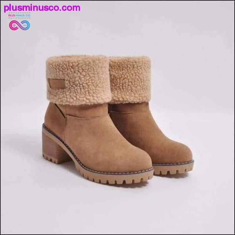 Kadın Ayakkabıları Kar Botları Bayan Kışlık Flok Sıcak Botlar - plusminusco.com