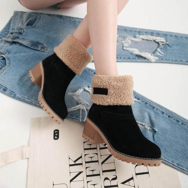 Women's Shoes Snow boots Ladies Winter Flock Warm Boots - plusminusco.com
