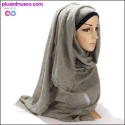 Dámský jednobarevný bavlněný šátek Oversized islámský šátek - plusminusco.com