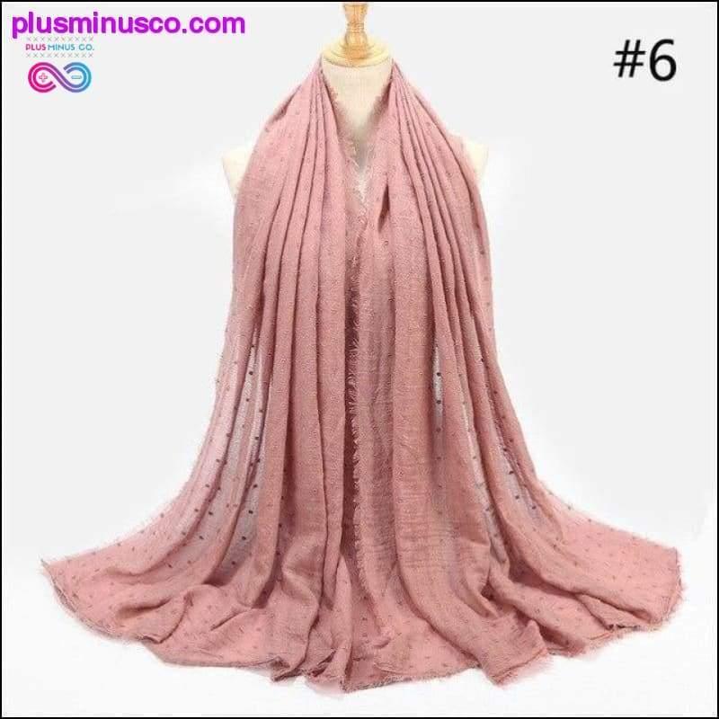 Women's Solid Color Cotton Scarf Oversized Islamic Shawl - plusminusco.com
