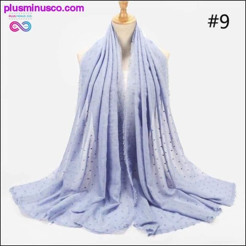 Women's Solid Color Cotton Scarf Oversized Islamic Shawl - plusminusco.com