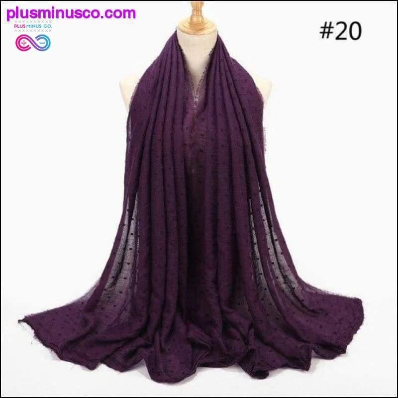 Dámska jednofarebná bavlnená šatka s nadmernou veľkosťou islamského šálu - plusminusco.com
