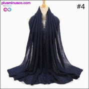 Women's Solid Color Cotton Scarf Oversized Islamic Shawl - plusminusco.com