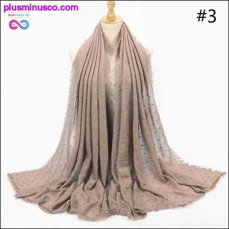 Women's Solid Color Cotton Scarf Oversized Islamic Shawl - plusminusco.com