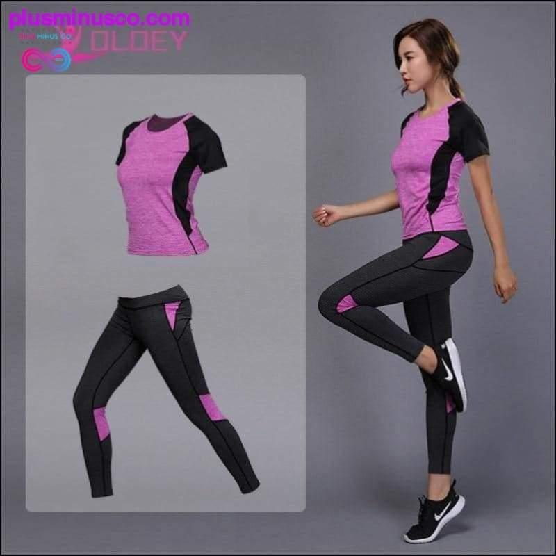 Ropa deportiva para mujer Conjunto de yoga Fitness Ropa de gimnasio Running - plusminusco.com