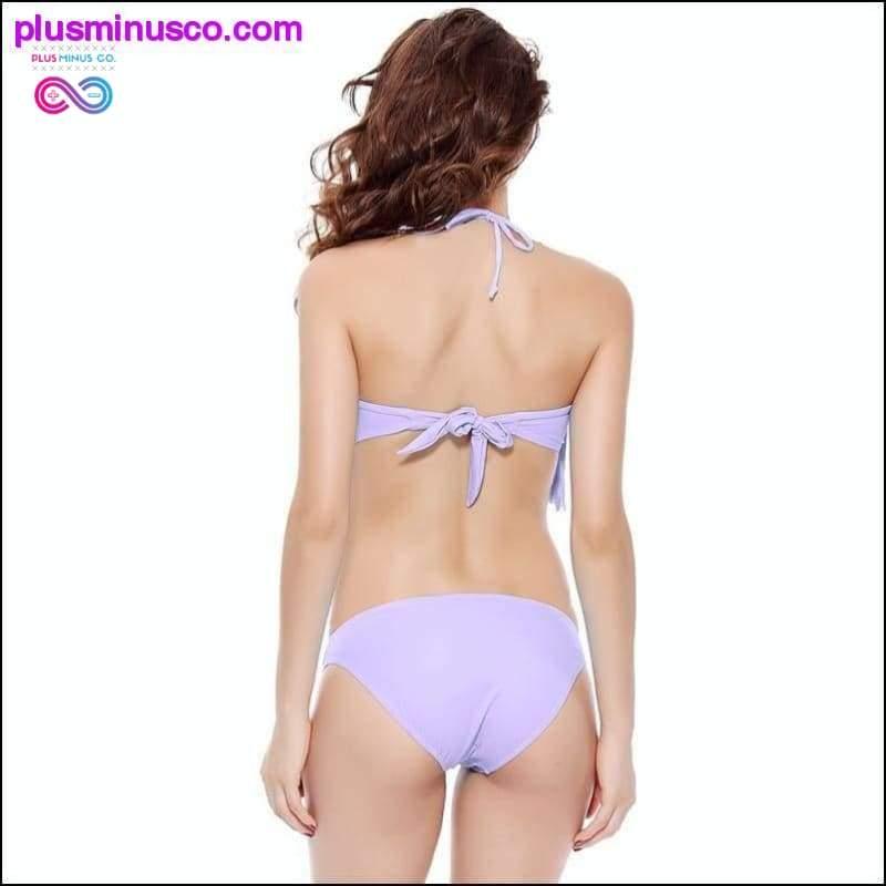 Conjunto de bikini de talla grande con flecos sexy para mujer - plusminusco.com