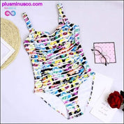 Women Sexy Plus Size One Piece Retro Swimwear - plusminusco.com
