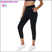 Women Side Pockets Naked Feeling Stretch Leggings - plusminusco.com