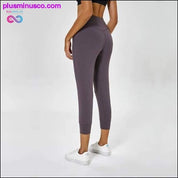 Women Side Pockets Naked Feeling Stretch Leggings - plusminusco.com