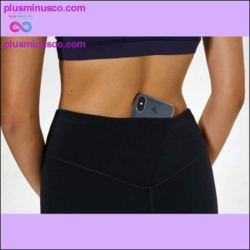 سراويل نسائية ذات جيوب جانبية ذات ملمس عاري - plusminusco.com