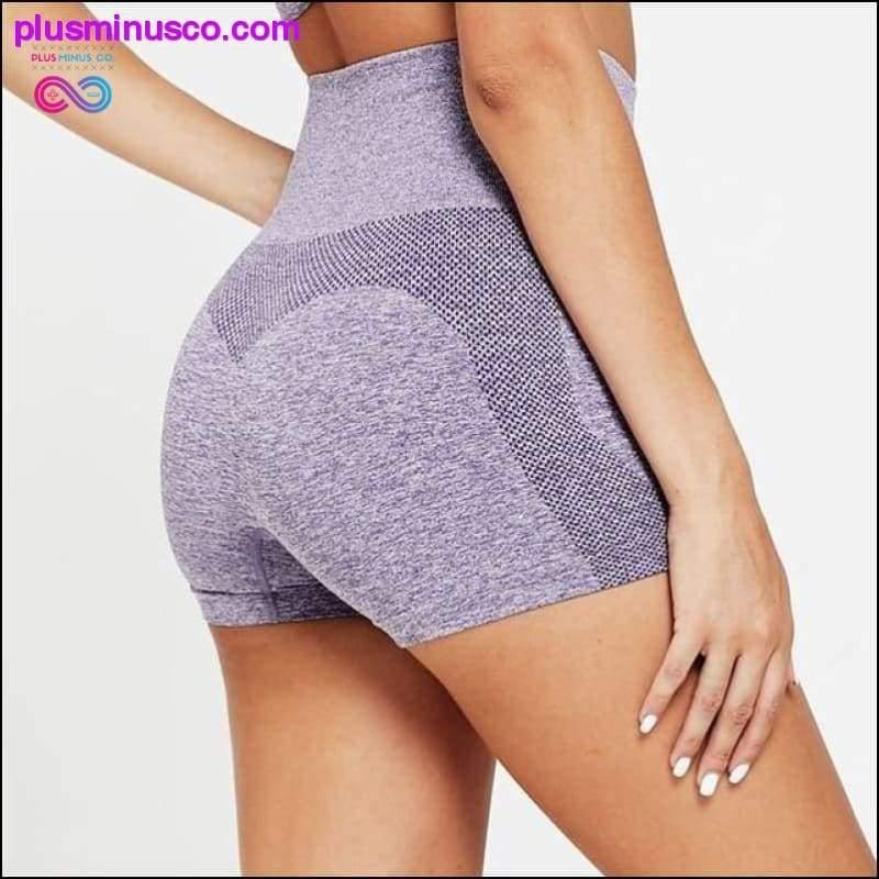 Pantalones cortos deportivos de yoga para mujer para correr, ropa deportiva, fitness - plusminusco.com