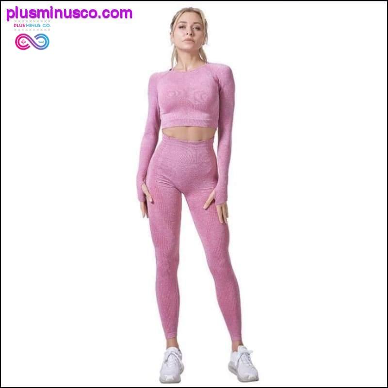 Conjunto de yoga Vital sin costuras para mujer, ropa de gimnasio, Fitness - plusminusco.com
