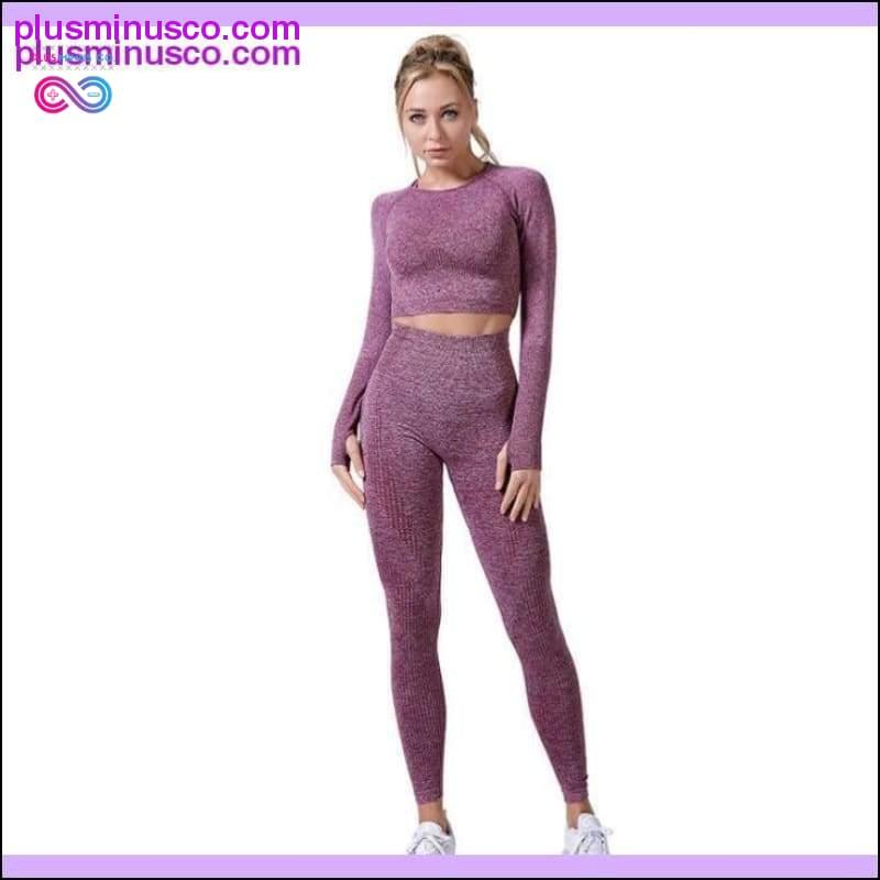Women Vital Seamless Yoga Set Gym Clothing Fitness - plusminusco.com