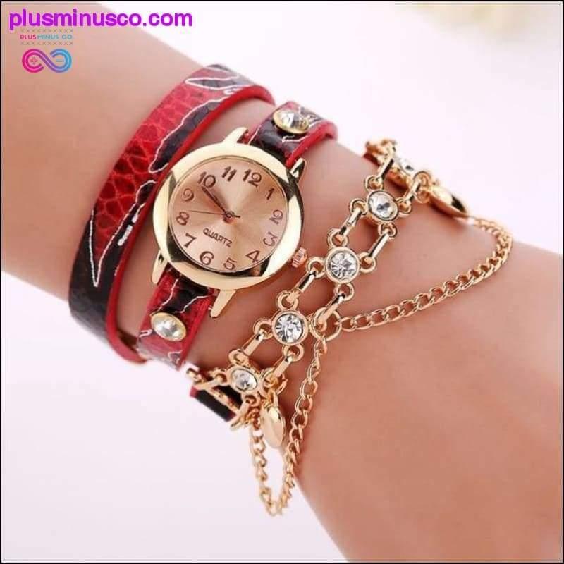 Women Watches 2019 Relogio Feminino PU Leather Rhinestone - plusminusco.com