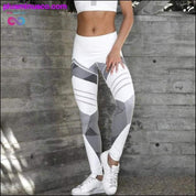 Collants taille haute rayés pour femmes, leggings de sport - plusminusco.com
