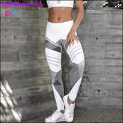 Women Workout Striped High Waist Tights Sports Leggings - plusminusco.com