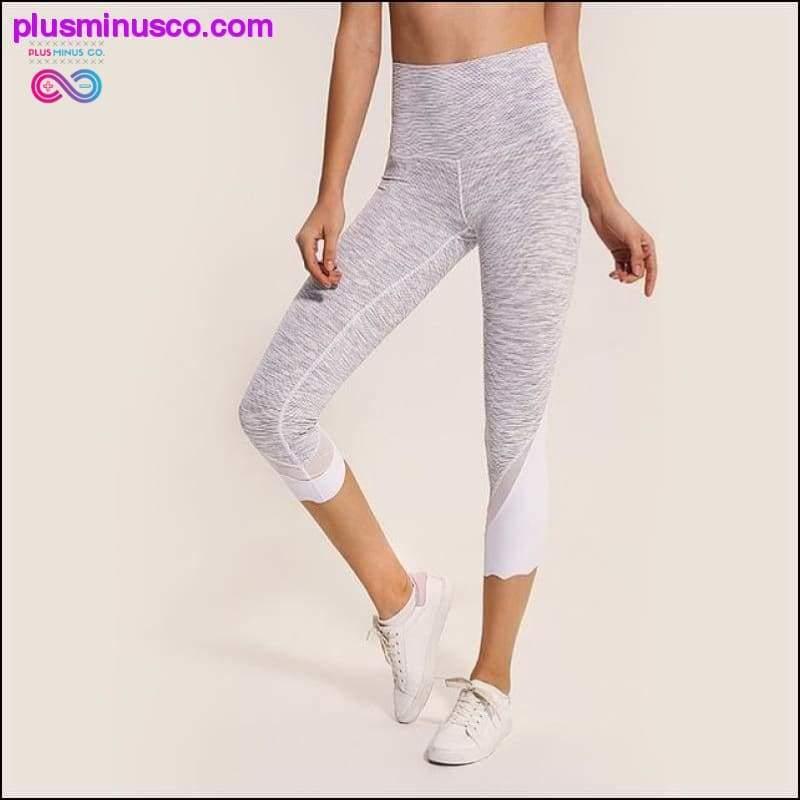 Naiste jooga kõrge vöökohaga Skinny Stretch Fitness säärised – plusminusco.com