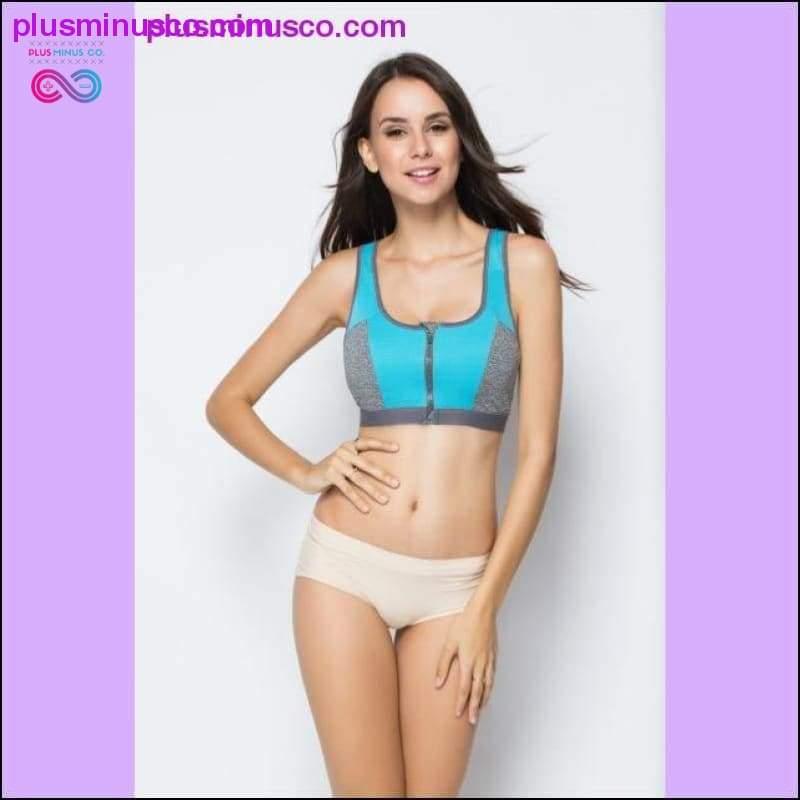 Women Zipper Push Up Sports Bras Shockproof Underwear - plusminusco.com