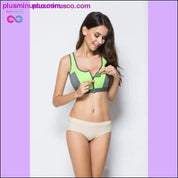 Women Zipper Push Up Sports Bras Shockproof Underwear - plusminusco.com
