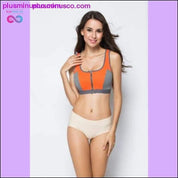 Women Zipper Push Up Sports Bras Shockproof Underwear - plusminusco.com