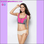 Women Zipper Push Up Sports Bras Shockproof Underwear - plusminusco.com
