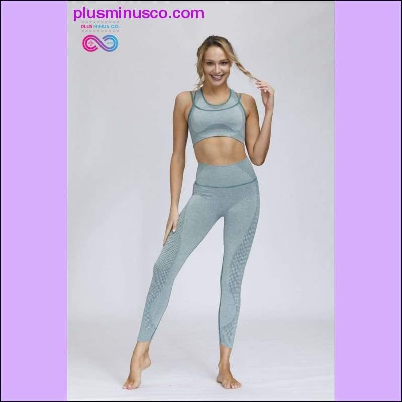 Ropa de mujer 2021 Nueva ropa deportiva con cuello en V Traje de yoga dos - plusminusco.com