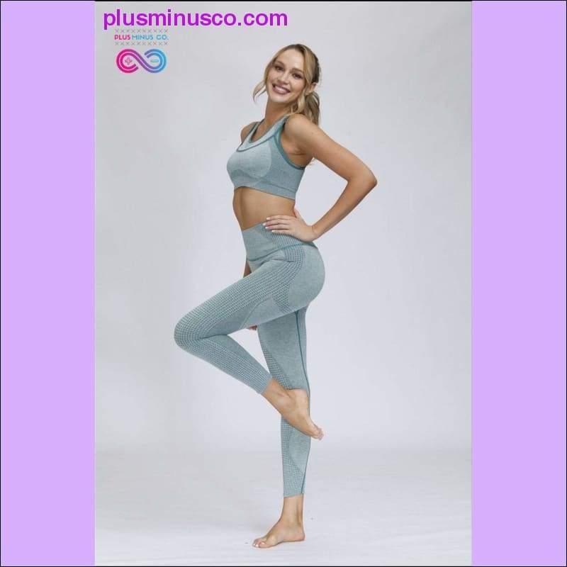 Bayan Giyim 2021 Yeni V Yaka Spor Giyim Yoga Takım Elbise İkili - plusminusco.com