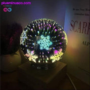 Дерев'яний барвистий 3d Light Magic проектор з кулькою з живленням від USB - plusminusco.com