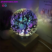 كرة عرض سحرية خشبية ملونة ثلاثية الأبعاد تعمل بمنفذ USB - plusminusco.com