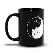 Yin Yang Black and white Cats Black Mugs  couple Gift Ideas, Yin Yang Bff, Bff Gift, Bff Couple Coffee, Crazy Cat Lovers Gift, Gift For Her - plusminusco.com