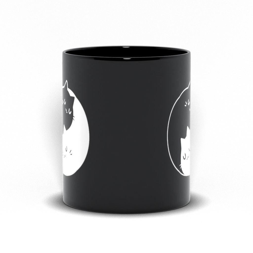 Yin Yang Black and white Cats Black Mugs  couple Gift Ideas, Yin Yang Bff, Bff Gift, Bff Couple Coffee, Crazy Cat Lovers Gift, Gift For Her - plusminusco.com