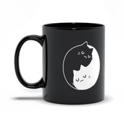 Yin Yang Black and white Cats Black Mugs  couple Gift Ideas, Yin Yang Bff, Bff Gift, Bff Couple Coffee, Crazy Cat Lovers Gift, Gift For Her - plusminusco.com