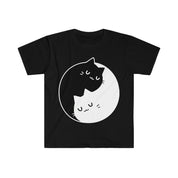 Yin Yang Cats T-Shirts , Yin Yang Duality || Yin Yang Cats || Perfect Gift - S M L Xl - Ladies, Men Unisex || Bff Couple Gift Ideas,Cat Mom - plusminusco.com