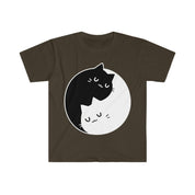 Yin Yang Cats T-paidat , Yin Yang Duality || Yin Yang Cats || Täydellinen lahja - SML Xl - Naiset, miehet Unisex || Bff Couple Gift Ideas, Cat Mom Tee, tees - plusminusco.com