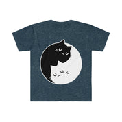 Yin Yang Cats T-Shirts , Yin Yang Duality || Yin Yang Cats || Perfect Gift - S M L Xl - Ladies, Men Unisex || Bff Couple Gift Ideas,Cat Mom - plusminusco.com