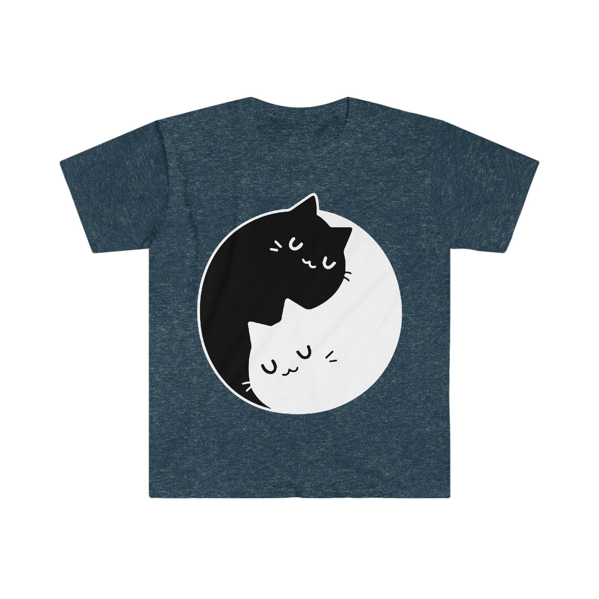 음양 고양이 티셔츠 , 음양 이중성 || 음양 고양이 || 완벽한 선물 - SML Xl - 여성, 남성 남녀공용 || Bff 커플 선물 아이디어, Cat Mom 티셔츠, 티셔츠 - plusminusco.com
