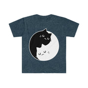 Tricouri Yin Yang Cats , Dualitate Yin Yang || Pisicile Yin Yang || Cadou perfect - SML Xl - Doamne, Barbati Unisex || Idei de cadouri pentru cuplu Bff, tricou Cat Mom, tricouri - plusminusco.com