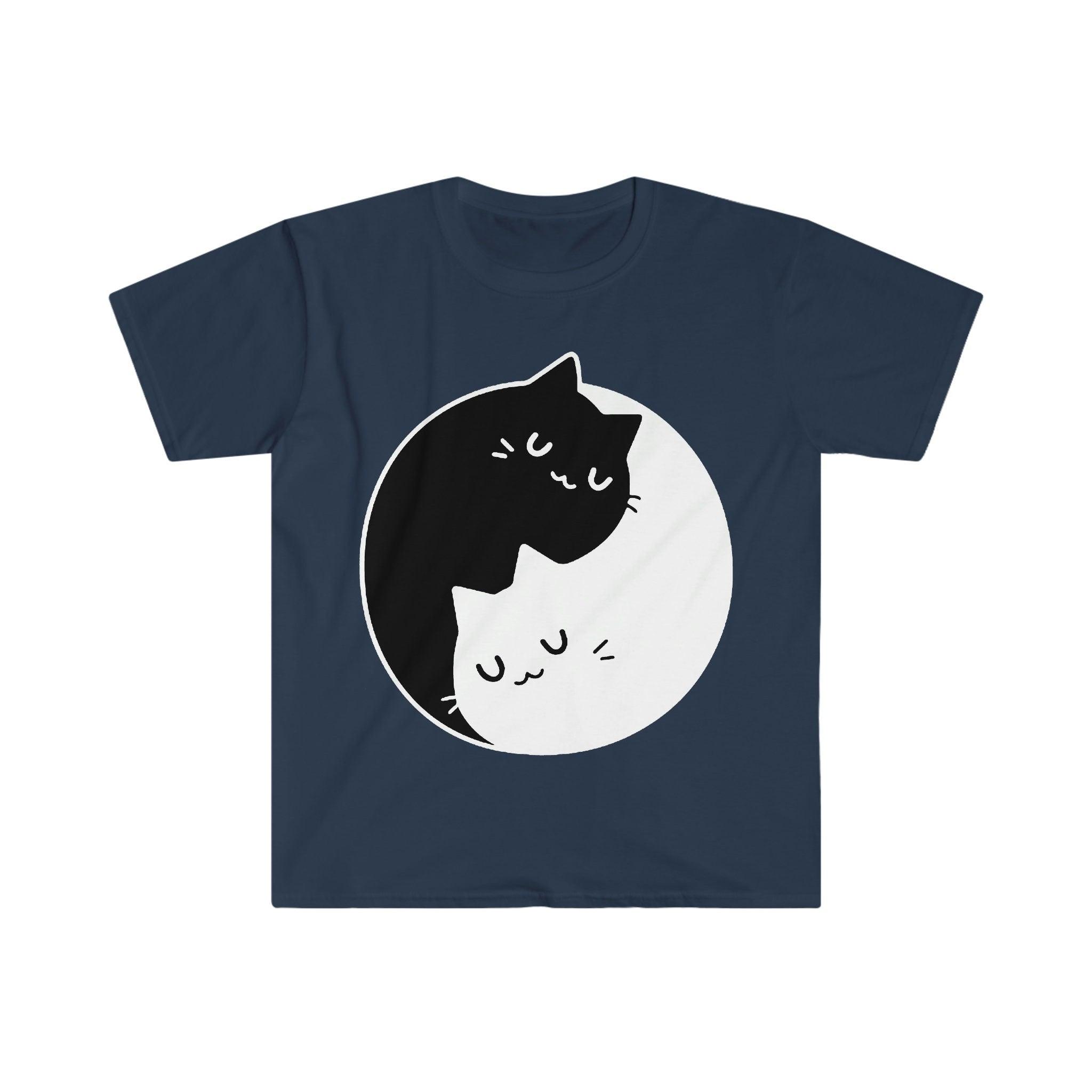 Yin Yang Cats T-Shirts , Yin Yang Duality || Yin Yang Cats || Perfect Gift - S M L Xl - Ladies, Men Unisex || Bff Couple Gift Ideas,Cat Mom - plusminusco.com