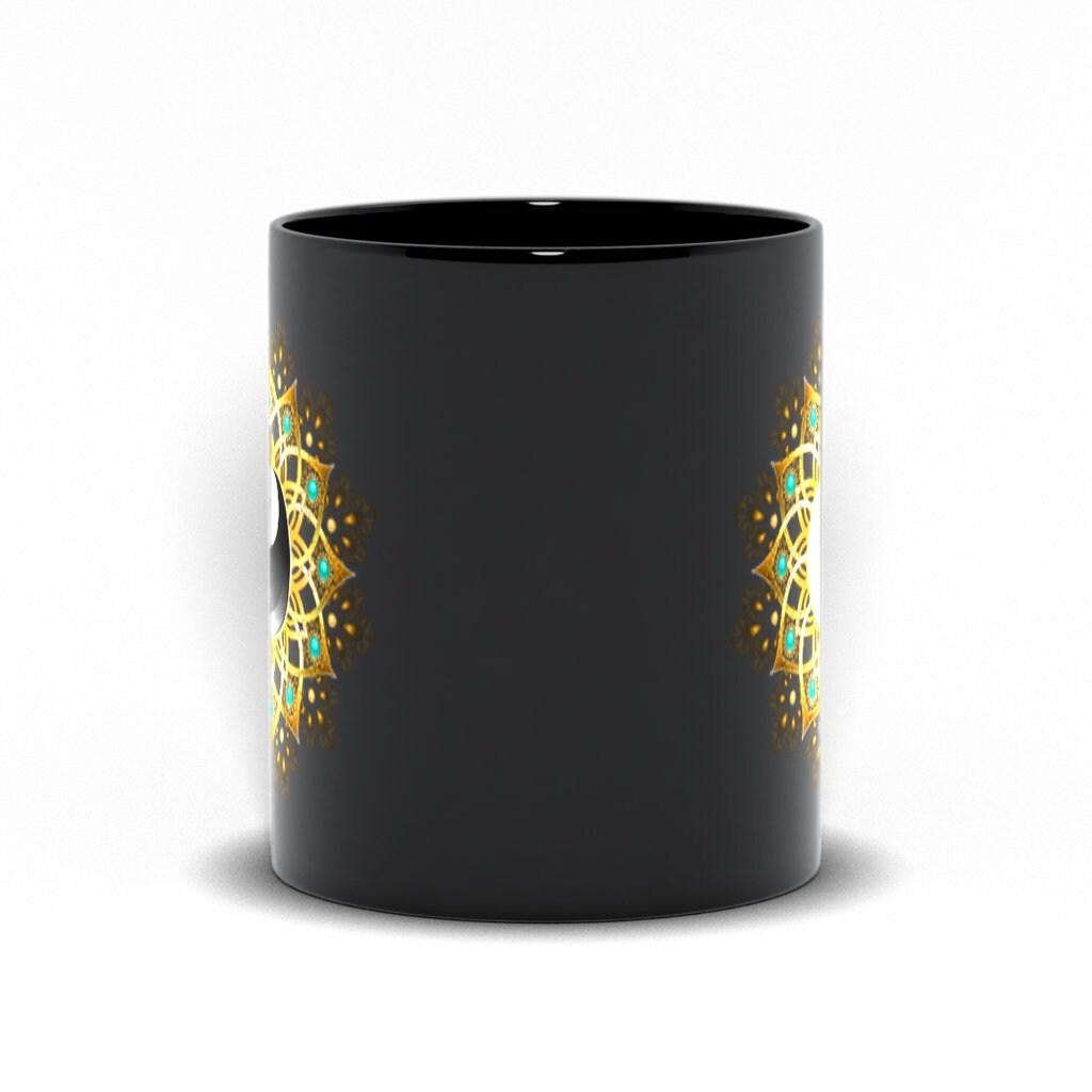 Yin Yang Mandala Black Mugs, Symbol Of Yin Yang,Mandala Art  Tribal Art, Harmony, Meditation, Seek Balance, Gift for Her, Gift for Him - plusminusco.com