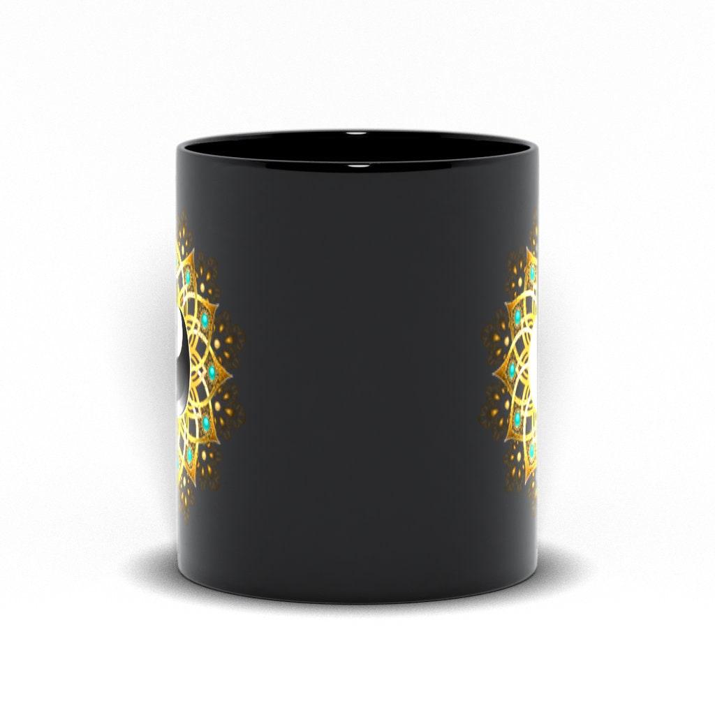 Yin Yang Mandala Black Mugs, Symbol Of Yin Yang,Mandala Art  Tribal Art, Harmony, Meditation, Seek Balance, Gift for Her, Gift for Him - plusminusco.com