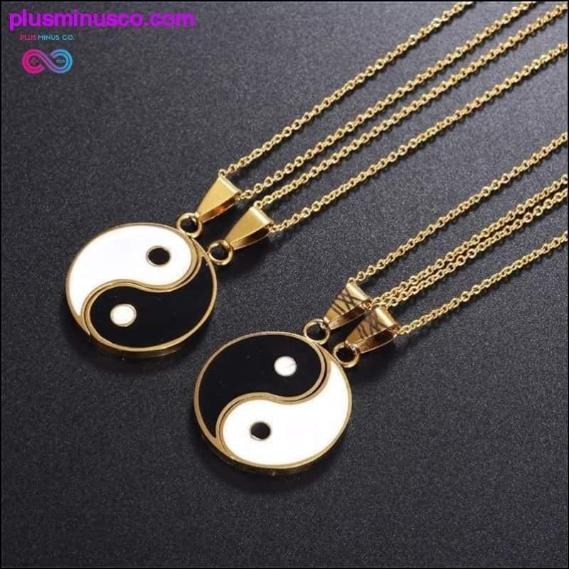 Halskette mit Yin-Yang-Anhänger für Paare oder BFF, 2-teilig – plusminusco.com