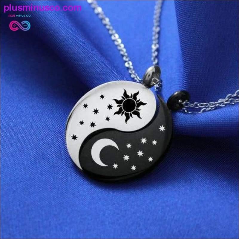 Prívesok Yin-Yang, Slnko a Mesiac s náhrdelníkom z titánovej ocele - plusminusco.com
