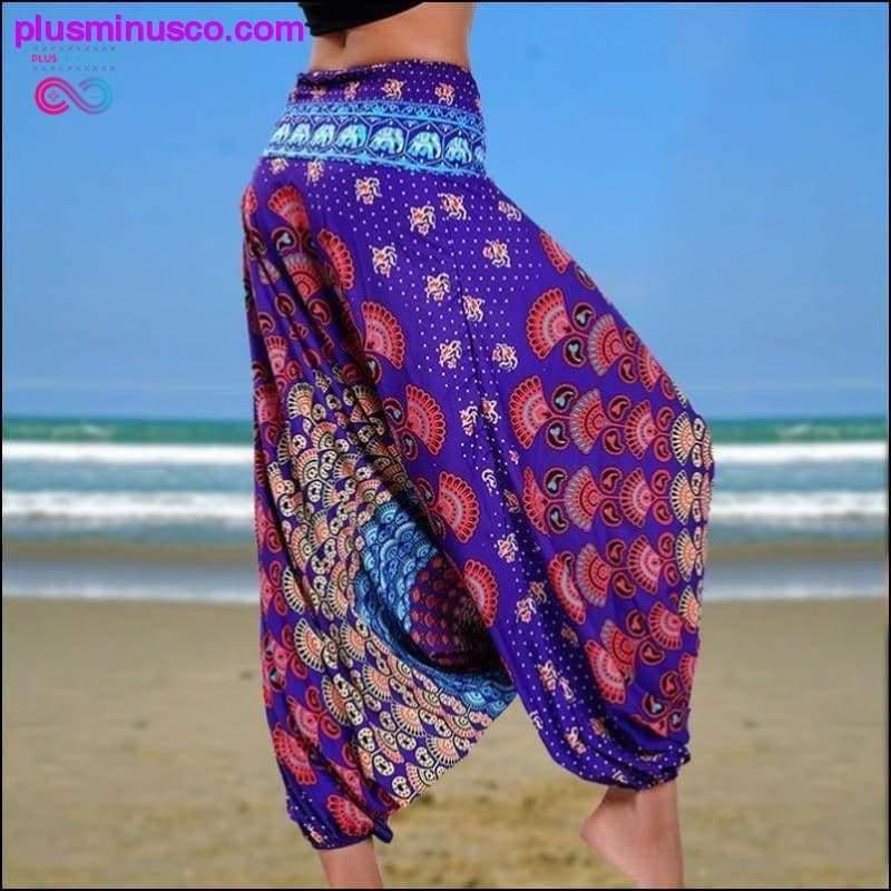 Spodnie do jogi Damskie Plus Size Kolorowe Bloomers Dance Yoga - plusminusco.com
