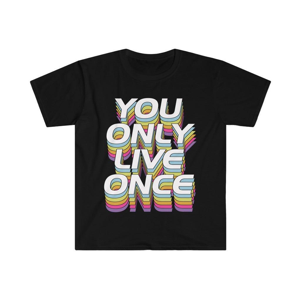 You Only Live Once T-shirts, YOLO Tee, YOLO trader Wall Street vadslagning - plusminusco.com