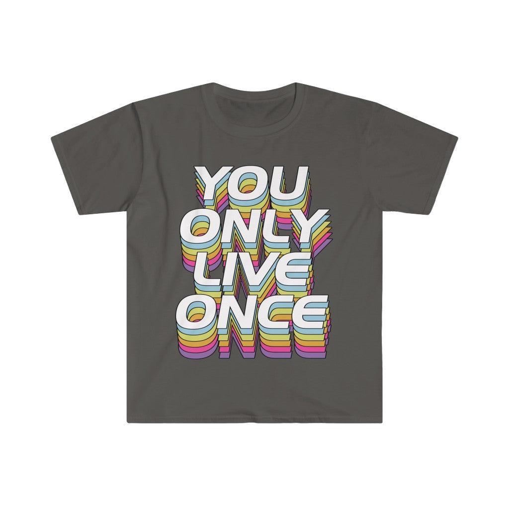 You Only Live Once T-shirts, YOLO Tee, YOLO trader Wall Street væddemål - plusminusco.com
